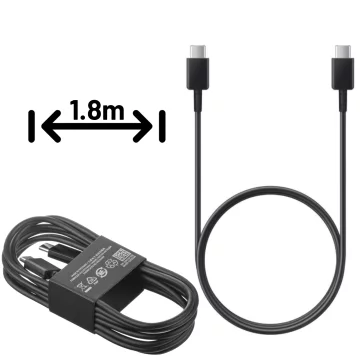 Originální kabel Samsung USB-C na USB-C EP-DW767 pro nabíjení 1,8 m 3A 25W / 45W bílý