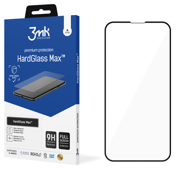 Gehärtetes Glas für den Bildschirm von 3mk HardGlass Max für Apple iPhone 13 Pro Black