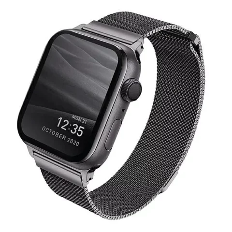 Pasek UNIQ Dante Apple Watch Serie 4/5/6/7/8/SE/SE2 42/44/45 mm Edelstahl grafitowy/graphite