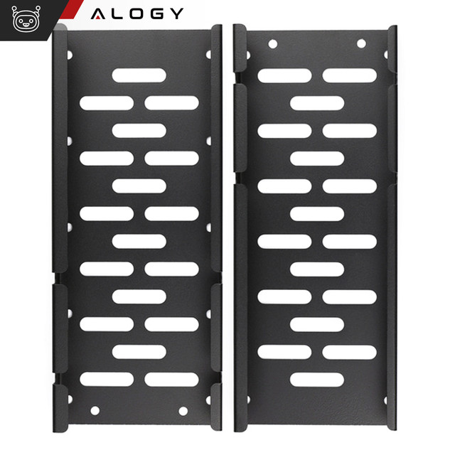 Organizér kabelů pod desku stolu, nastavitelná police na kabely, lišta na stůl, hliníkový držák Alogy Black