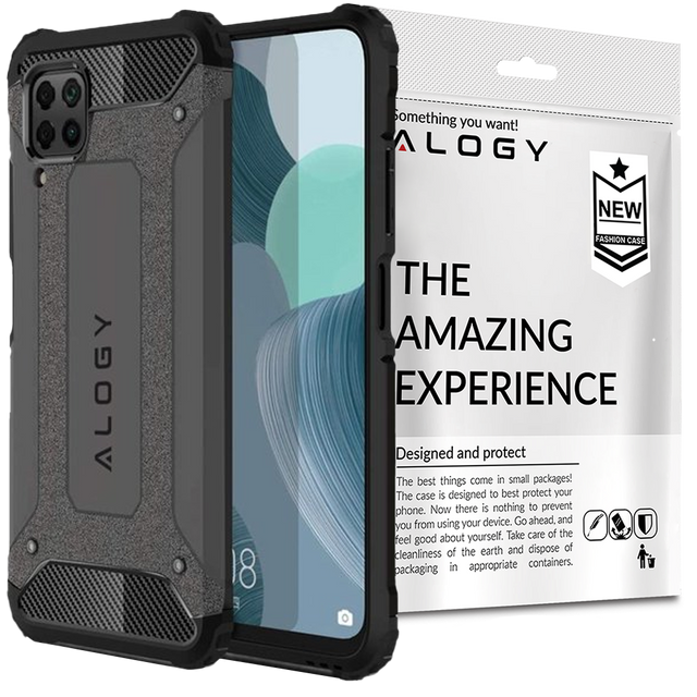 Alogy Hard Armor Hülle für Huawei P40 Lite / Nova 6 SE grau
