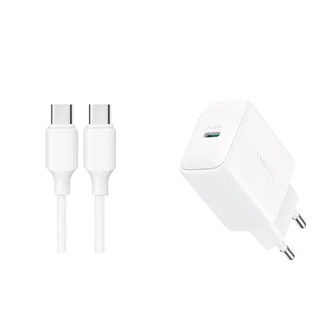Joyroom USB-C PD 20W Network Charger - White USB-C / USB-C 1m Cable