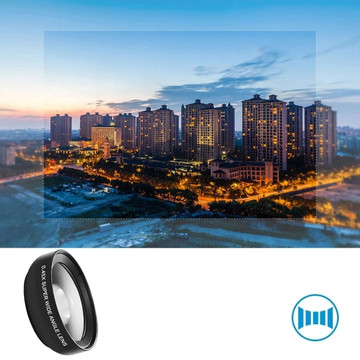 Lens smartphone lens 2in1 kit Alogy Lens clip 0.45X Macro 12.5X wide