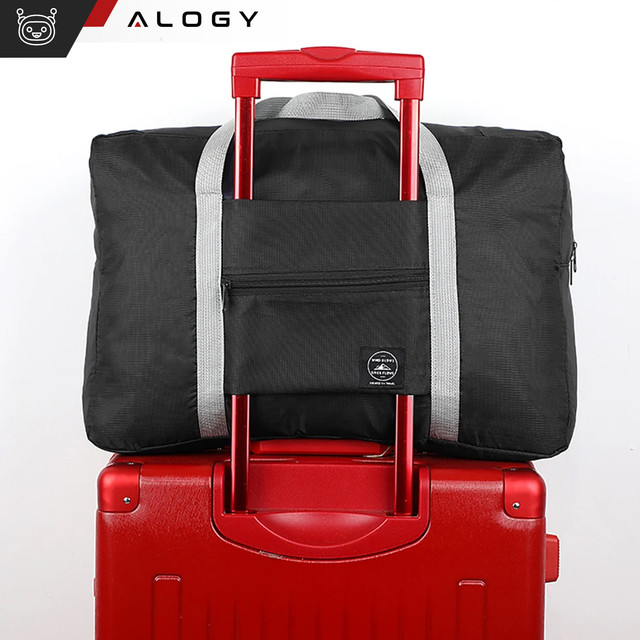 Pánská sportovní taška přes rameno do posilovny na trénink příruční zavazadlo 48x32 látka Alogy Sport Black