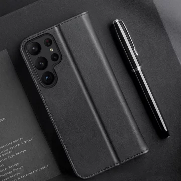 Etui ochronne Dux Ducis Hivo do Samsung Galaxy S23+ pokrowiec z klapką portfel podstawka blokada RFID brązowe