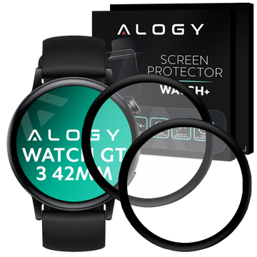 2x Alogy 3D Flexible Glass for Huawei Watch GT 3 42mm Black