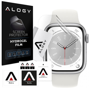 2x ochranná fólie na chytré hodinky Alogy Hydrogel pro Apple Watch 4 5 6 7 8 SE 40/41 mm