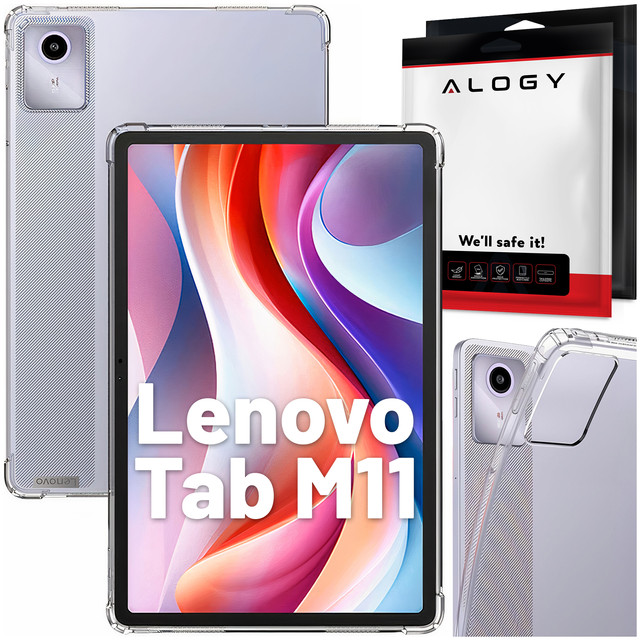 Etui Alogy Shockproof do Lenovo Tab K11 K11E 11” M11 10.95" TB330FU / TB330XU / TB331FC obudowa pokrowiec Przezroczysty