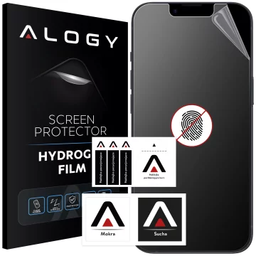 „MATTE“-Folie für Apple iPhone 14 Hydrogel Alogy HydroSkin Matte Pro™ Display für „FINGERPRINT FREE“-Hülle