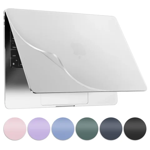 Schutzhülle für Apple MacBook Air 15 M2/M3/M4 (2023/2024/2025) – Alogy AirGuard™ Flexible Hülle, matt-transparent weiß