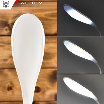 LED desk lamp for desk touch touch school USB standing night wireless Flexible Alogy White