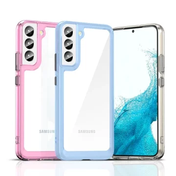 Etui ochronne na telefon Outer Space Case do Samsung Galaxy S23+ Plus pokrowiec z elastyczną ramką niebieskie