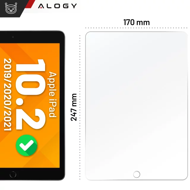 Alogy 9H Panzerglas für Apple iPad 10.2 2019/2020/2021 (7/8 / 9Gen)