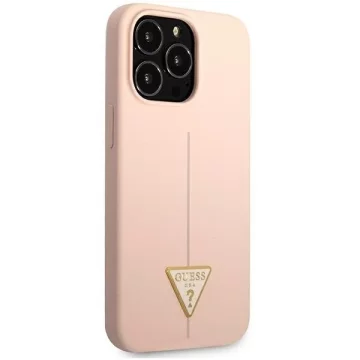 Guess GUHCP13LSLTGP iPhone 13 Pro / 13 6,1" růžové / růžové pevné pouzdro silikonový trojúhelník