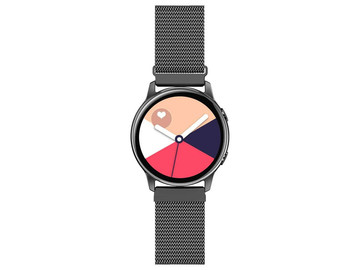 Milánský náramek Alogy pásek z nerezové oceli pro 22mm chytré hodinky Black