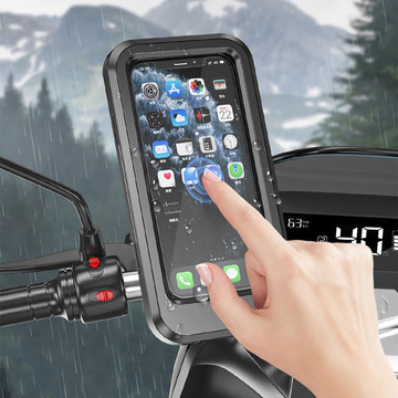 Alogy Waterproof bicycle holder for bicycle, scooter, motorcycle, adjustable handlebar for phone. Black