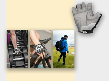 Fingerless cycling gloves L RockBros S227BK-L