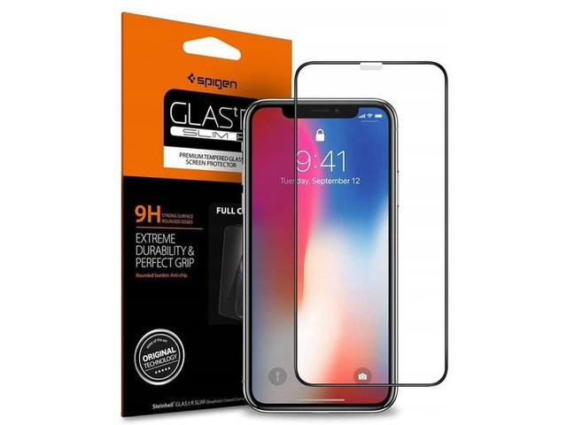 Szkło Spigen Glas.tR Slim FC do etui Apple iPhone X/ Xs/11 Pro black