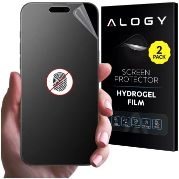 2x "MATTE" foil for iPhone 15 Pro Max Hydrogel Alogy for the screen for the "NO FINGERPRINT" case