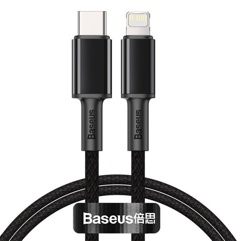 Kabel 2m Baseus Density pro USB-C Type C na Lightning PD 20W 5A Black