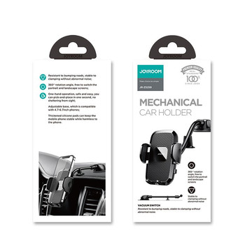 Držák do auta Joyroom JR-ZS259 s ramenem na okno / kokpit Black