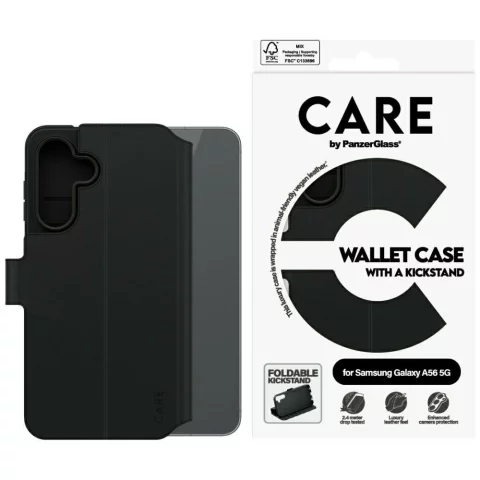 Etui do Samsung Galaxy A56 5G CARE by PanzerGlass Wallet Kickstand Czarny