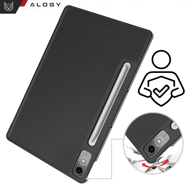 Ochranné pouzdro pro tablet Lenovo Tab P12 12.7 TB-370, pouzdro Alogy Book Cover Case, černé