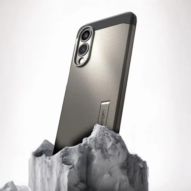 Etui do Samsung Galaxy S25 Edge Spigen Tough Armor Mag Szaro-Czarne