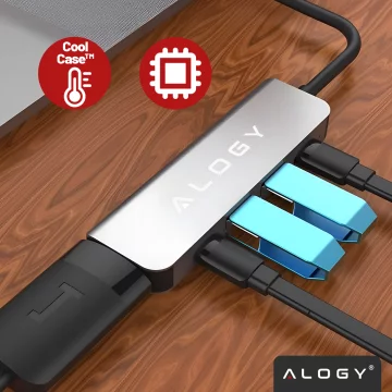 Hub 5w1 USB-C do USB-C PD100W, USB-C, USB.A 2.0, USB.A 3.0, HDMI 4K 30Hz / 1080p 60Hz – Alogy MultiHub™ Do Notebooka Laptopa