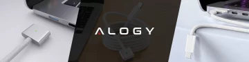 Kabel zasilający USB-C do MagSafe 3 – szybkie ładowanie 140W, przewód 2 m, do Apple MacBook, wytrzymały i bezpieczny – Alogy PowerLink™ Biały