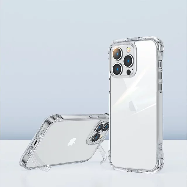 Kryt pouzdra Joyroom Defender Series pro iPhone 14 Armored Hook Cover Stand Clear (JR-14H1)