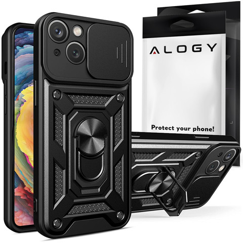 Etui Alogy Camshield Stand Ring z osłonką na aparat do Apple iPhone 14