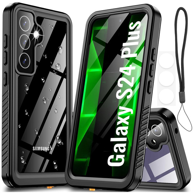 Case for Samsung Galaxy S24 Plus Armored Waterproof IP68 360 Armor Case with built-in glass Alogy black
