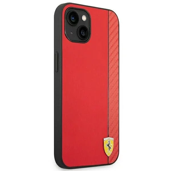 Pouzdro na telefon Ferrari FEHCP14MAXRE pro Apple iPhone 14 Plus 6,7" červené/červené pevné pouzdro Carbon