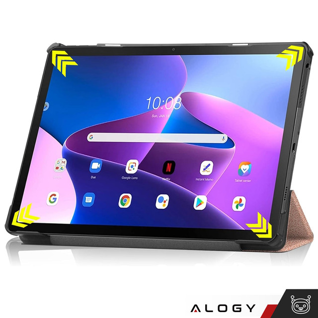 Pouzdro na tablet Lenovo Tab M10 FHD Plus 10.6 3 GEN 3RD 3gen 2023 TB-125FU / TB-128FU pouzdro obal knihy růžové zlato sklo