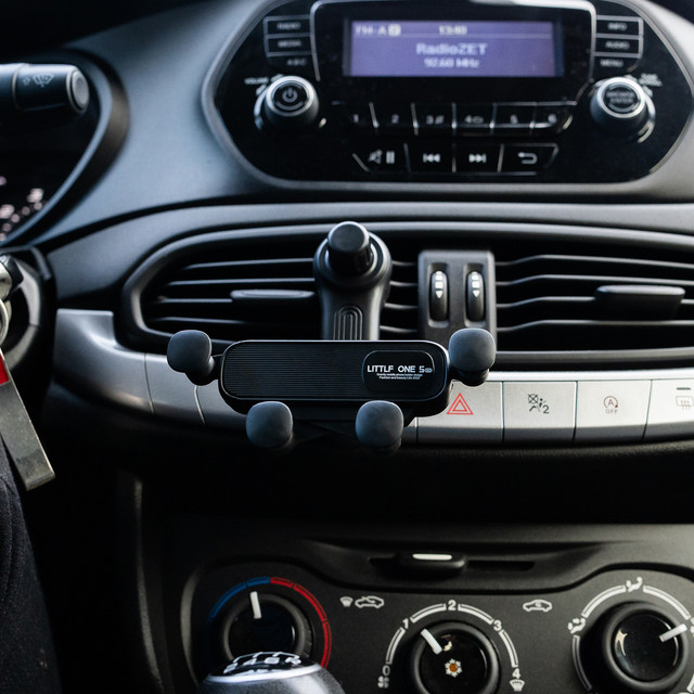 Car phone holder for car grill, gravity, for Alogy Airvent air vent Black