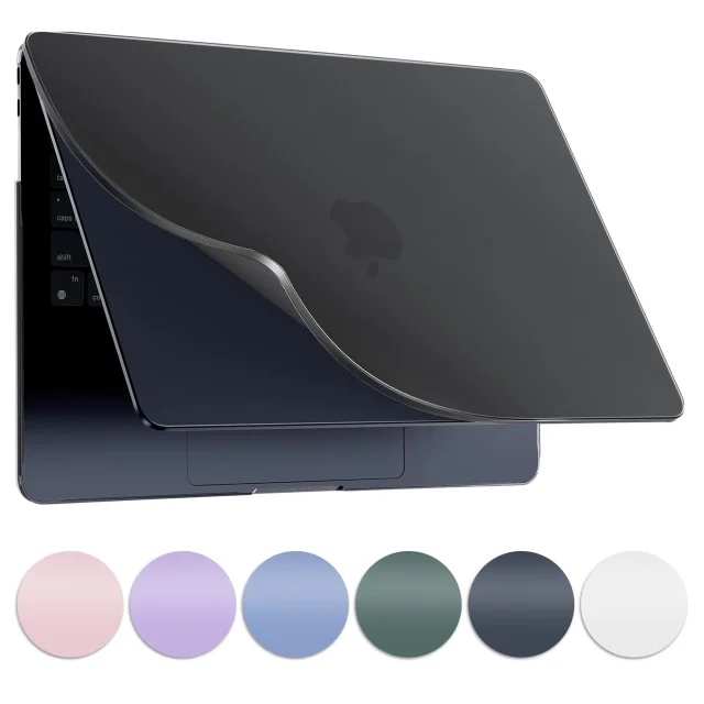 Case for Apple Macbook Air 13 13.3" - 2018-2021 (M1 A2337/A2179/A1932) Alogy AirGuard™ Flexible Case Matte Black