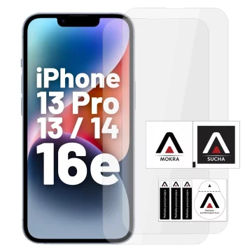 2x Szkło hartowane Alogy na ekran do Apple iPhone 13/ 13 Pro/ 14/ 16e