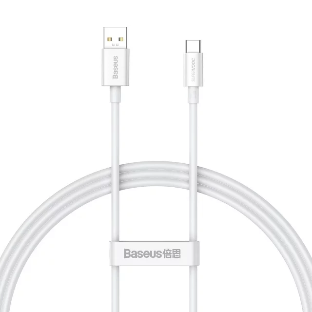 Baseus Superior Series SUPERVOOC USB-A auf USB-C 65W 1m Kabel weiß