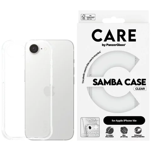 iPhone 16e CARE Case von PanzerGlass Fashion Transparent