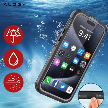 Alogy HydroArmor™ IP68 wasserdichte Hülle mit transparenter Rückseite, 360-Grad-Panzerabdeckung für MagSafe für Apple iPhone 16 Pro