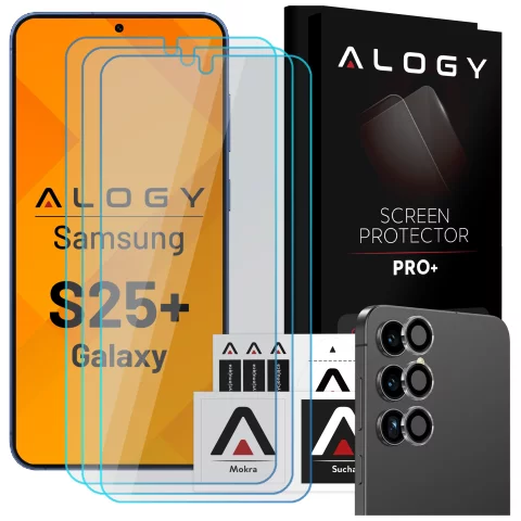 Alogy Glass Pack 3x Gehärtetes Glas für den Bildschirm 9h Glas für das Objektiv für Apple iPhone 14 Pro