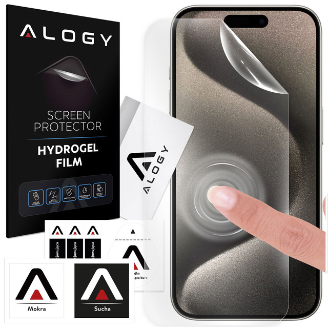 Hydrogel Film for Apple iPhone X XR 11 12 13 14 15 PRO MAX MINI PLUS Phone Screen Protector Alogy Hydrogel Film