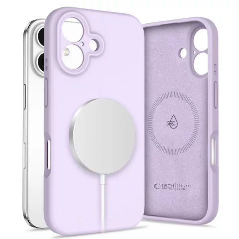 Etui Tech-Protect Liquid Silicone MagSafe iPhone 16 Mauve