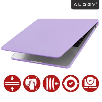 Case for Apple MacBook Air 13 / 13.3" 2018–2021 (M1 A2337/A2179/A1932) – Flexible, Matte Protective Case, Lightweight and Resistant – Alogy AirGuard™ Purple