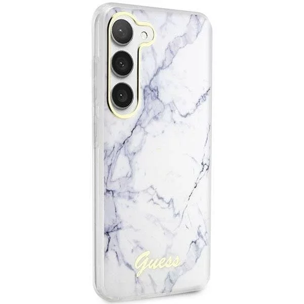 Etui Guess GUHCS23SPCUMAH do Samsung Galaxy S23 S911 biały/white hardcase Marble