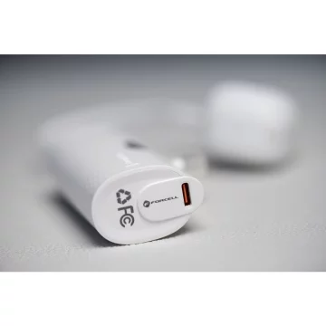 FORCELL F-ENERGY Power Plug F5K3 Powerbank z Wbudowanym Złączem Typ C PD 20W 5000 mAh Biały