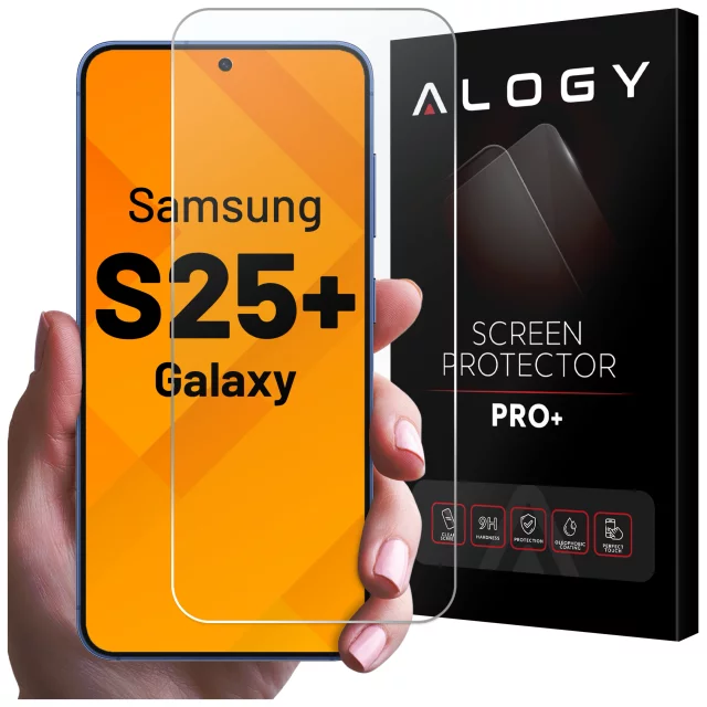 Gehärtetes Glas für Samsung Galaxy S25 Plus Displayschutzfolie 9H Alogy Heavy Pro ™️