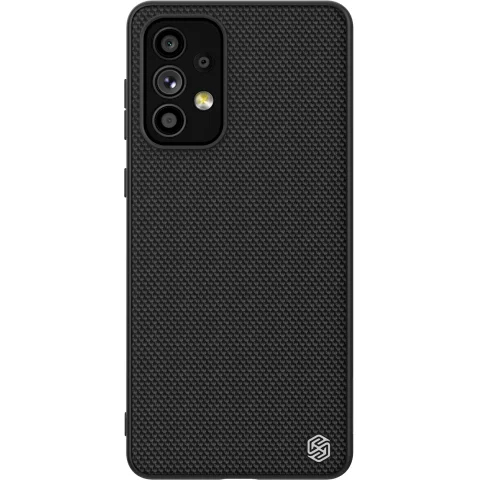Nillkin Textured Case eine strapazierfähige, verstärkte Hülle mit Gelrahmen und Nylon auf der Rückseite des Samsung Galaxy A73 schwarz