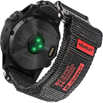 Nylonarmband für Garmin Fenix 5x 6x 7x Pro 26 mm Nylonband Sport Schwarz